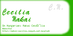 cecilia makai business card